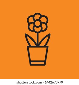 Plant Icon. Plant Vector Line Editable Stroke.