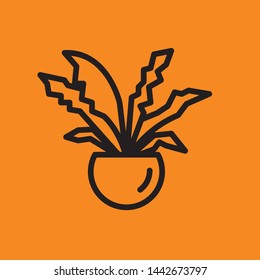 Plant Icon. Plant Vector Line Editable Stroke.