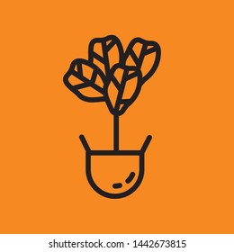 Plant Icon. Plant Vector Line Editable Stroke.