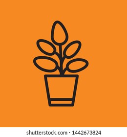 Plant Icon. Plant Vector Line Editable Stroke.