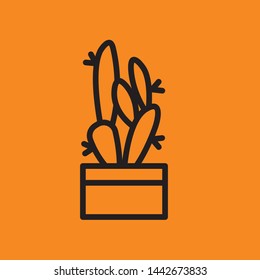 Plant Icon. Plant Vector Line Editable Stroke.