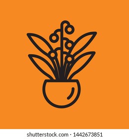 Plant Icon. Plant Vector Line Editable Stroke.