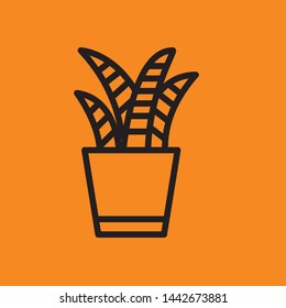 Plant Icon. Plant Vector Line Editable Stroke.