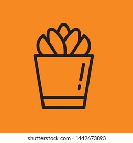 Plant Icon. Plant Vector Line Editable Stroke.
