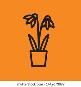 Plant Icon. Plant Vector Line Editable Stroke.