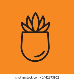 Plant Icon. Plant Vector Line Editable Stroke.