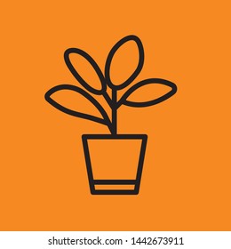 Plant Icon. Plant Vector Line Editable Stroke.