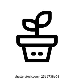 plant icon. vector line icon for your website, mobile, presentation, and logo design.
