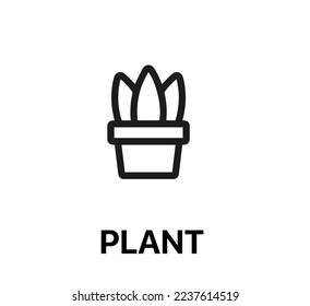 plant  icon vector. Linear style sign for mobile concept and web design. candy cane symbol illustration. Pixel vector graphics - Vector.
