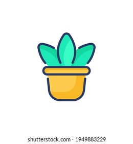 Icono de planta en vector. Logotipo