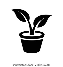 Plant icon vector on trendy design
