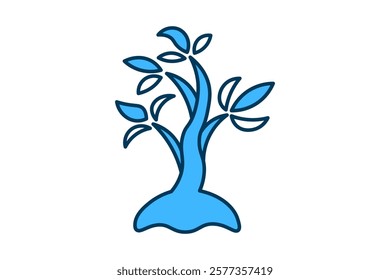 Plant icon vector. Icon related to plant and business. suitable for web site, app, user interfaces, printable etc. flat line icon style. simple vector design editable