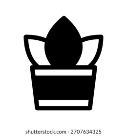 Ilustración de diseño de símbolo de Vector de icono de planta