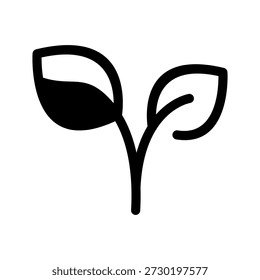 Ilustración de diseño de símbolo de Vector de icono de planta