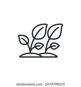 plant icon. vector.Editable stroke.linear style sign for use web design,logo.Symbol illustration.