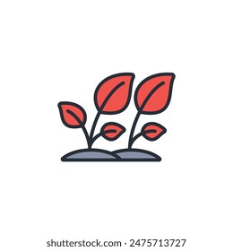 plant icon. vector.Editable stroke.linear style sign for use web design,logo.Symbol illustration.