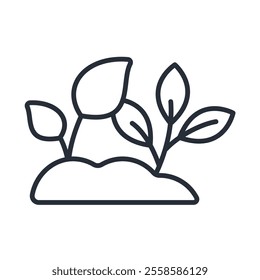 plant icon. vector.Editable stroke.linear style sign for use web design,logo.Symbol illustration.
