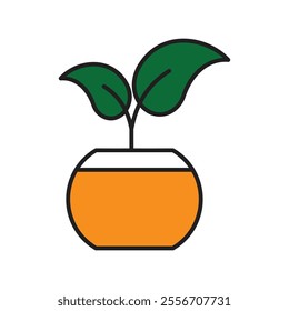 plant icon with white background vector stock illustration