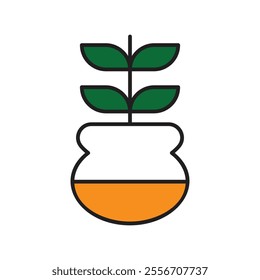 plant icon with white background vector stock illustration