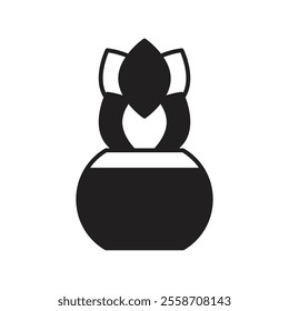 plant icon with white background vector stock illustration