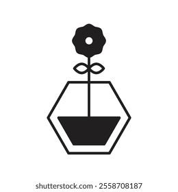 plant icon with white background vector stock illustration