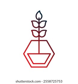 plant icon with white background vector stock illustration