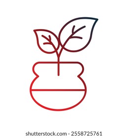 plant icon with white background vector stock illustration