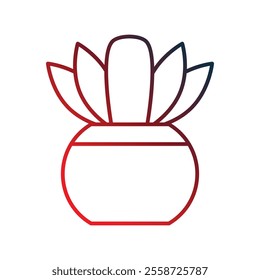 plant icon with white background vector stock illustration