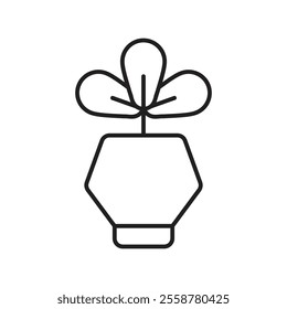 plant icon with white background vector stock illustration