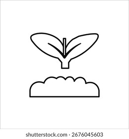 plant icons. simple line vector