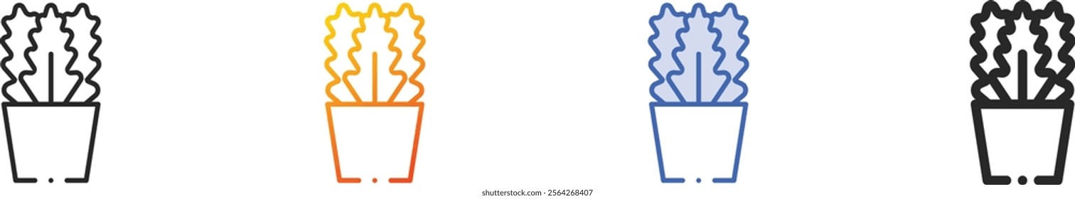 plant icon.Thin Linear, Gradient, Blue Stroke and bold Style Design Isolated On White Background