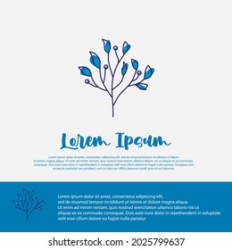 plantilla de diseño de ilustraciones vegetales, adecuada para marcas de belleza y agricultura