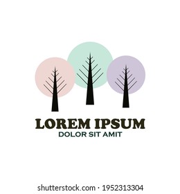 plant illustration logo vector. tree design logo vector