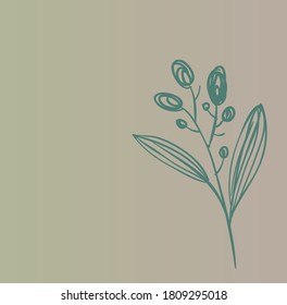 plant illustration on gradient background
