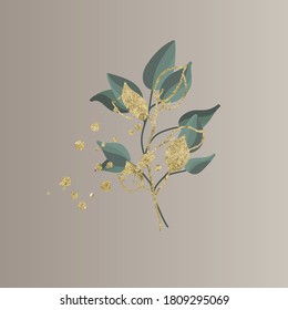 ilustración de planta sobre fondo degradado