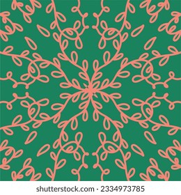 Plant illustration, outline and abstract shape. Unique print in boho style. Perfect for postcards, covers and more.