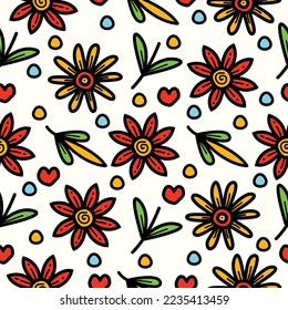 Plant illustration pattern design for decorative element