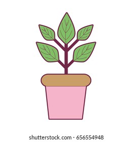 plant inside flowerpot to ecology preservation