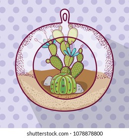 Plant inside Polyhedron glass