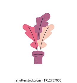 Plant inside pot isolated design of Floral nature garden and ornament theme Vector illustration