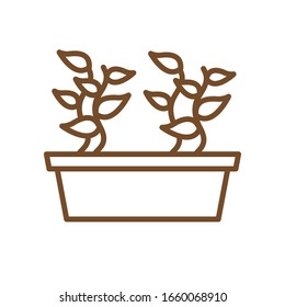 Vektorillustration von Blumengartenschmuck und Flora-