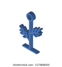 Plant isometric left top view 3D icon