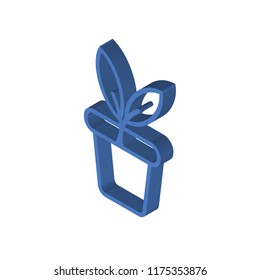 Plant isometric left top view 3D icon