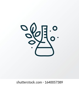 Plant laboratory icon line symbol. Premium quality isolated flask element in trendy style.