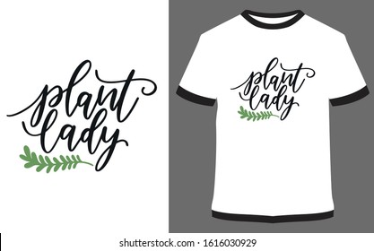 Plant lady - Calligraphy Typography vector design illustration, it can use for label, logo, sign, sticker for printing for the family t-shirt.
