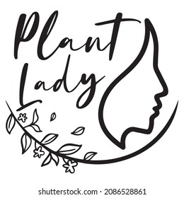 plant lady logo inspirational quotes typography lettering design