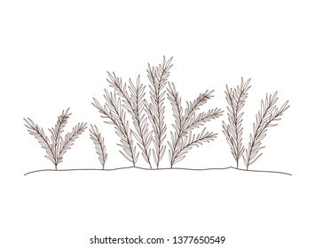 plant in landscape isolated icon