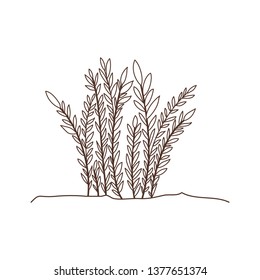 plant in landscape isolated icon