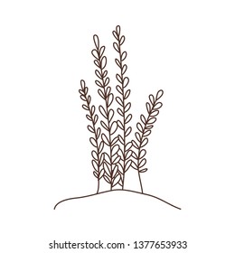 plant in landscape isolated icon