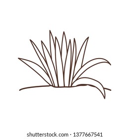 plant in landscape isolated icon
